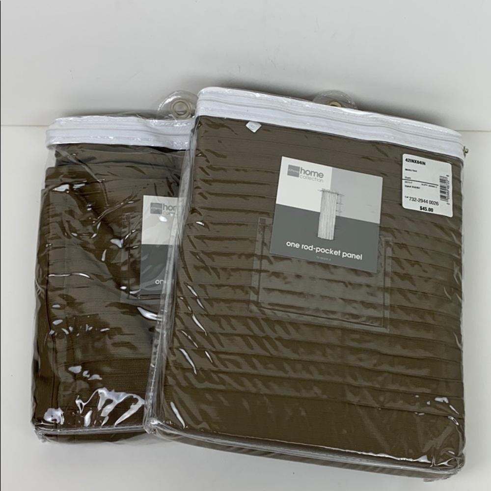 JCP Home One Rod Pocket Panel Curtain 2 Panels NEW